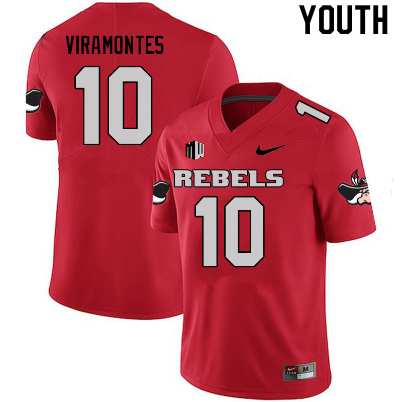 Youth #10 Vic Viramontes UNLV Rebels College Football Jerseys Sale-Scarlet